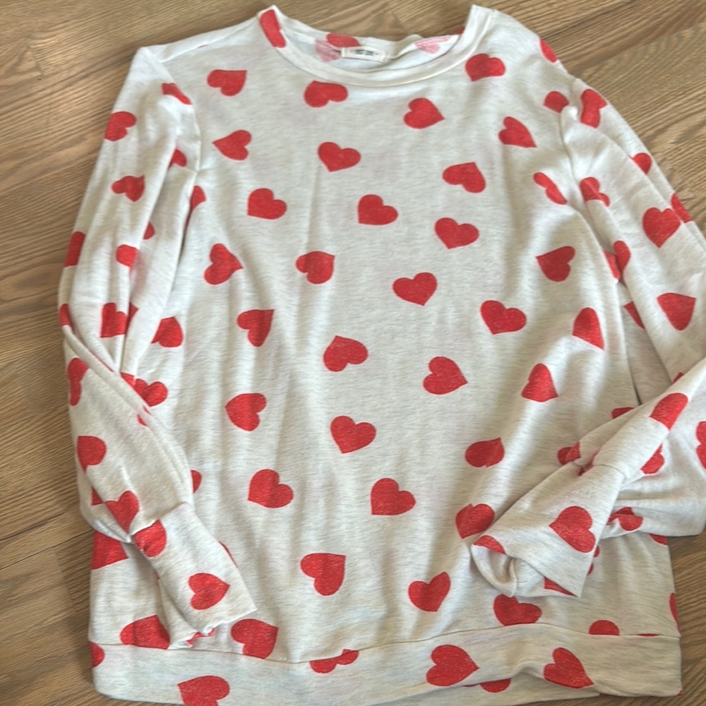 Red Heart Patterned Sweater